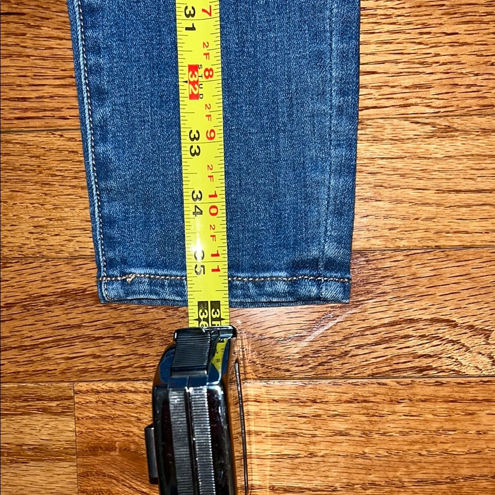 American Eagle Outfitters Blue Skinny Jeans Mid-Rise Stretch - Picture 3 of 13